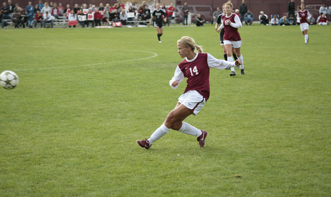 Tarah Duty's (14) goal for Central Washington in the 13th minute against Seattle Pacific on Thursday proved to be the deciding factor in the 1-0 victory for the Wildcats.